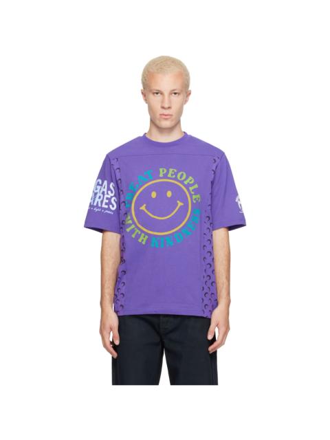 Marine Serre Purple Regenerated Graphic Jersey SS T-shirt