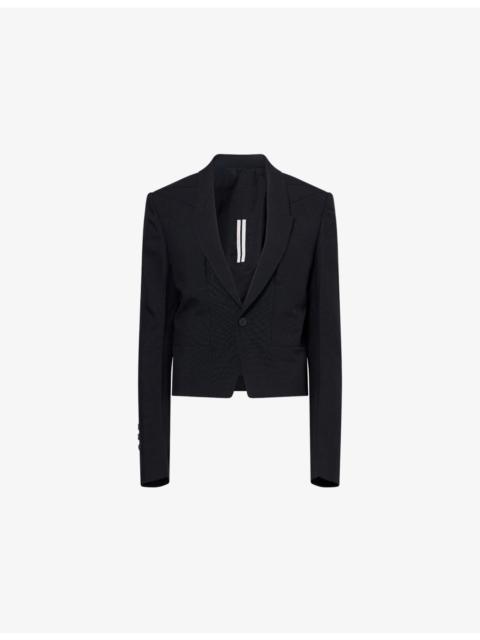 Rick Owens Alice Peak-Lapel Wool Jacket