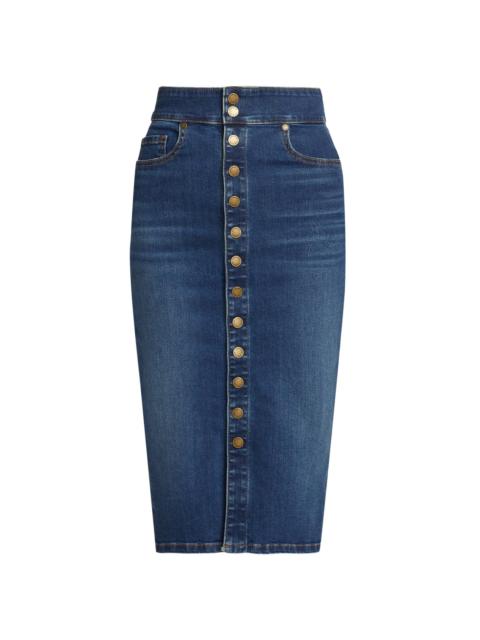 RAMY BROOK Women's Karter Denim High-Waisted Midi-Skirt - Medium Wash
