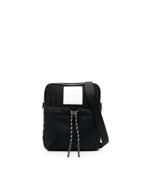 EMPORIO ARMANI logo-patch messenger bag