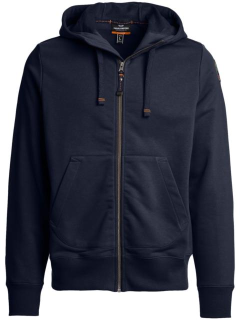 PARAJUMPERS logo-patch zip hoodie