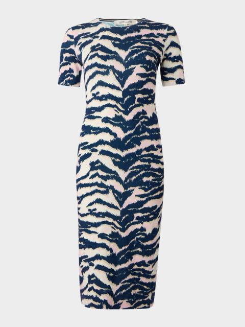 DIANE VON FURSTENBERG Florence Tiger-Print Bodycon Dress