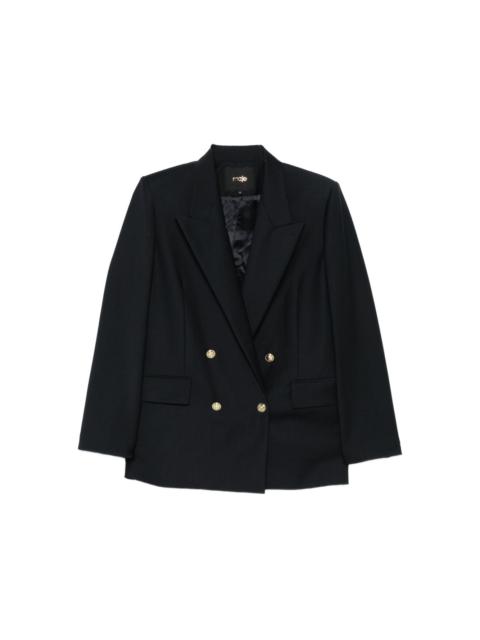 maje double-breasted gold-button blazer