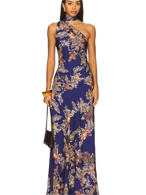 HEMANT & NANDITA Bias Maxi Dress With Sash