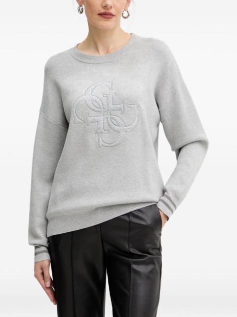 GUESS USA Studded logo-detail sweater