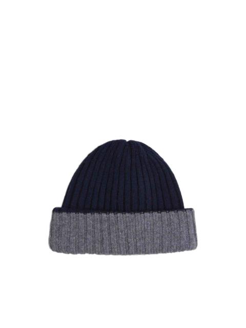 FEDELI ribbed-knit cashmere beanie hat