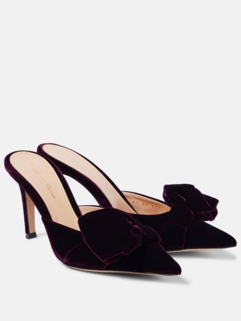 Gianvito Rossi 85 bow-detail velvet mules