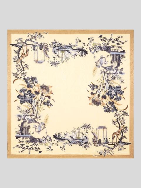 Etro SILK JACQUARD SHAWL WITH FLORAL MOTIF