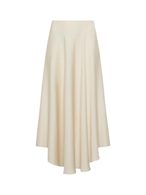 LAPOINTE Satin Handkerchief Skirt