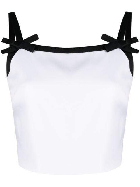 MSGM bow-detail crop top
