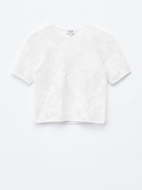 & Other Stories Cotton Pointelle Jacquard Top