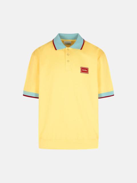 Drôle de Monsieur 'PIQUÈ' YELLOW COTTON POLO SHIRT