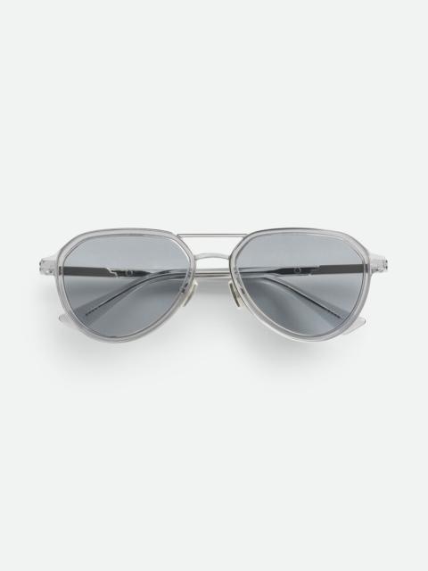 Bottega Veneta BV1373S Forte Aviator Sunglasses