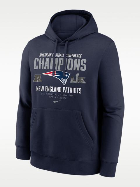 New England Patriots 2026 AFC Champions Team Nation Men's Nike NFL Pullover Hoodie