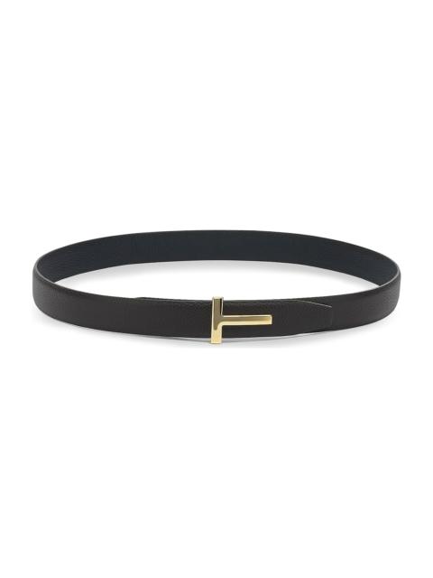TOM FORD Reversible Hammered Leather Belt