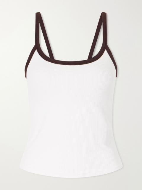 VARLEY Theon ribbed tank White