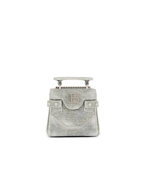 Balmain B-Buzz vintage-effect denim mini bag