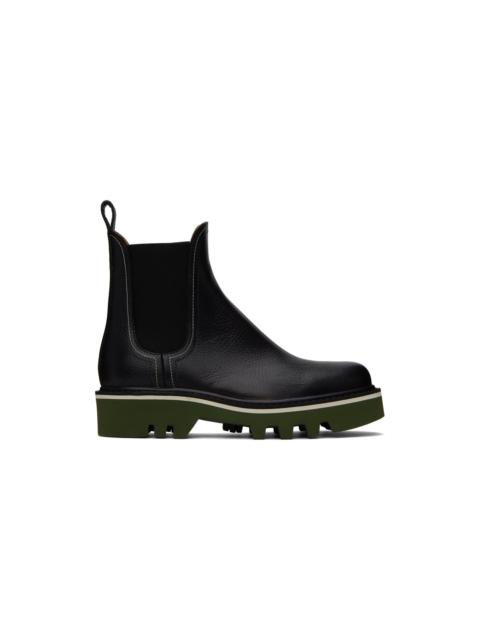 Dries Van Noten Black Lug Chelsea Boots