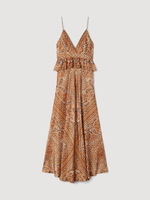 Sandro BANDANA-PRINT MAXI DRESS