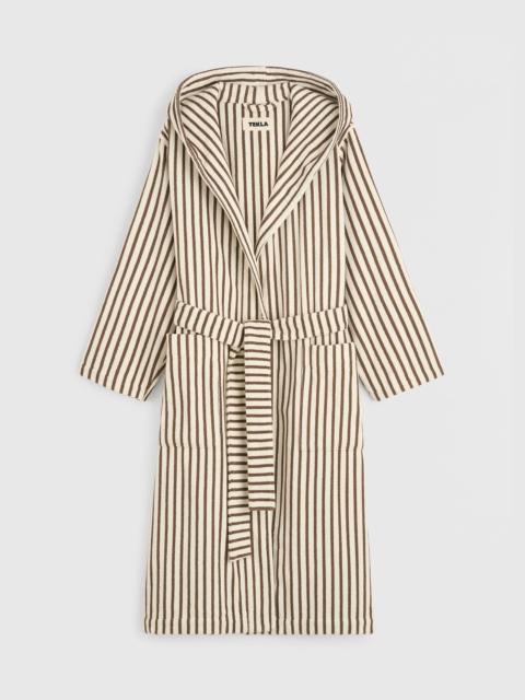 TEKLA Tekla Hooded Bathrobe - Kodiak Stripes