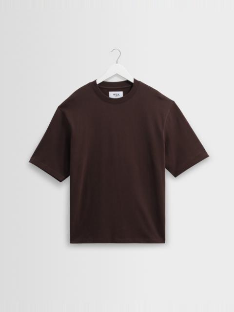 Wax London Milton - Dark Brown Organic Emorised Cotton T-Shirt