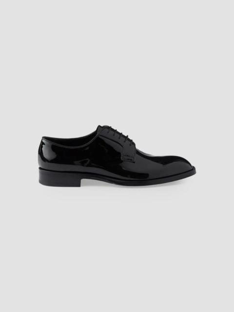 Prada Men's Patent Leather Lace-up Shoes - Black