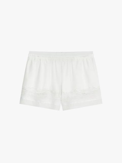 Givenchy SHORTS IN SILK WITH LACE DETAILS