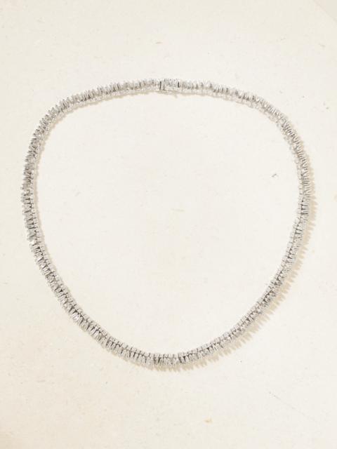 SUZANNE KALAN 18-karat White Gold Diamond Tennis Necklace