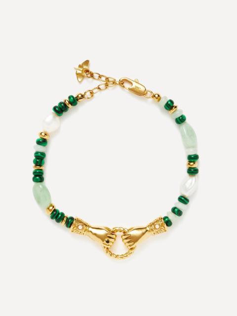 MISSOMA 18ct Gold-Plated Harris Reed In Good Hands Beaded Gemstone Bracelet