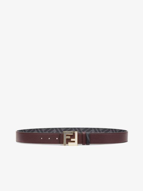 FENDI Burgundy leather belt