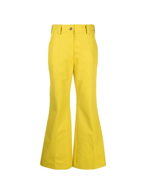 PATOU logo-embroidered flared trousers