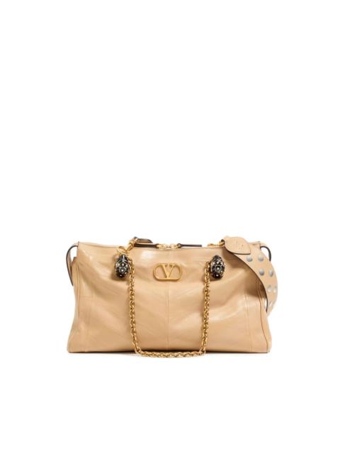 Valentino chevron feline shoulder bag