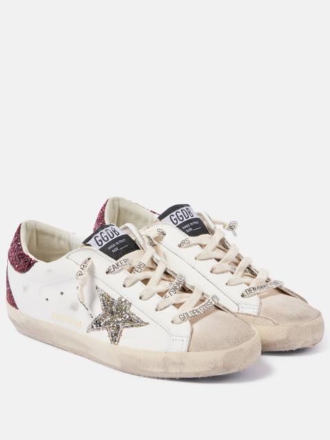 Super-Star embellished leather sneakers
