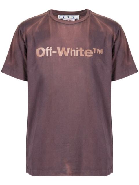 Off-White logo print bleached T-shirt