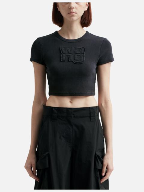 alexanderwang.t DISTRESSED EDGE RIB BABY T-SHIRT