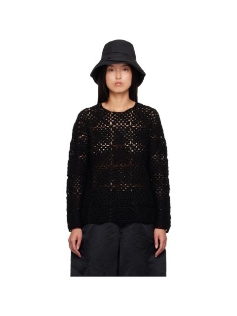 BLACK COMME des GARÇONS Black Crocheted Sweater