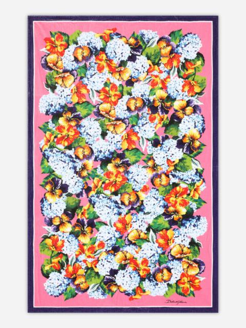 Dolce & Gabbana Floral-print terrycloth beach towel