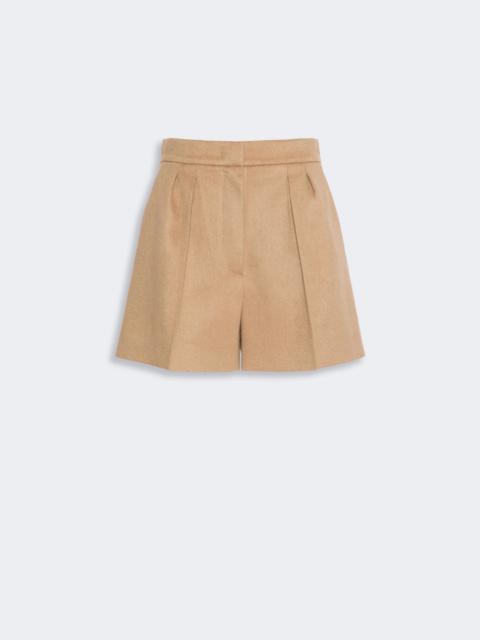 Max Mara VISTA Sable-look baby camel shorts - CAMEL