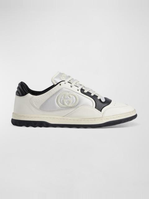 GUCCI Men's Mac 80 Embroidered GG Leather Low Top Sneakers