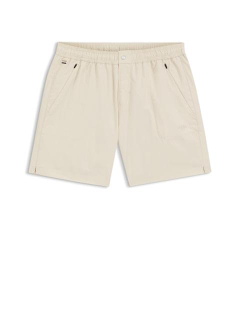 BOSS QUICK-DRY SWIM SHORTS WITH LOGO DETAIL