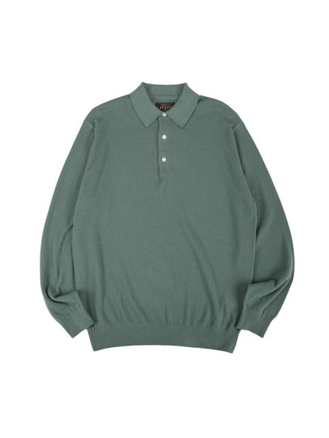 BEAMS PLUS Pique Polo 14G L/S Olive