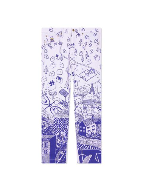 KidSuper DOODLE DRAWING PANTS - WHITE