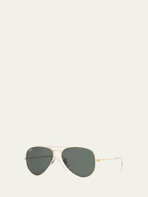 Monochromatic Metal Aviator Sunglasses, Yellow Pattern