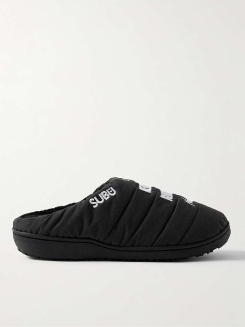 NEIGHBORHOOD + NANGA + SUBU Logo-Embroidered Padded Takibi Slippers