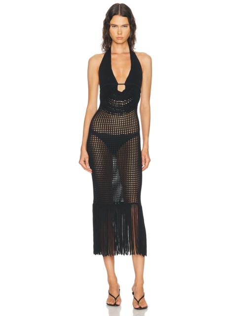 HAELO Double Two-toned Fringe Dress
