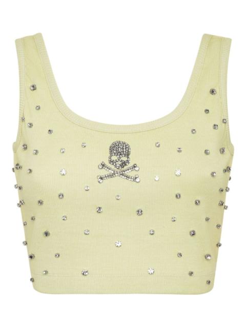 PHILIPP PLEIN rhinestone-embellished cropped top