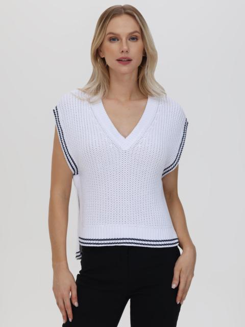 525 america Lizzie: Cotton Cable Varsity Vest