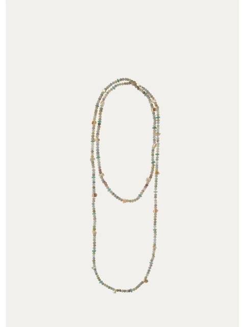 ILEANA MAKRI 18K Grey Sapphire Beaded Long Necklace, 60"L