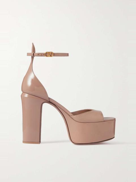 Valentino Valentino Garavani Tan-Go 120 patent-leather platform sandals