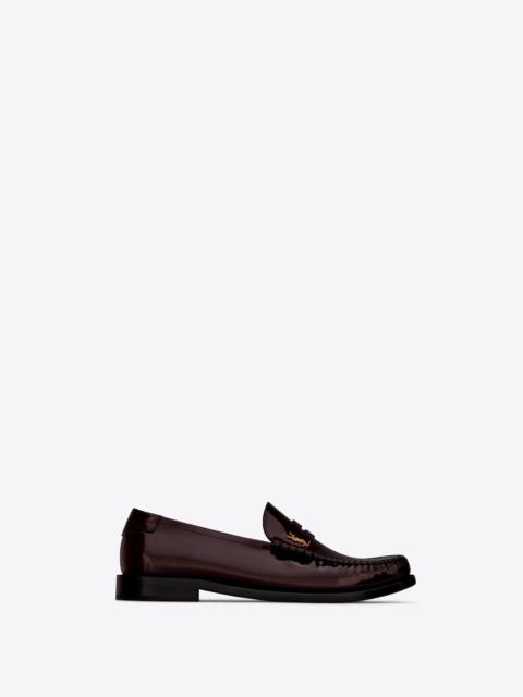 SAINT LAURENT le loafer monogram penny slippers in smooth leather